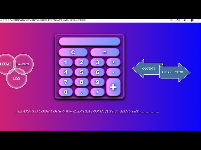 Code Your Own Calculator in just 10 minutes ! HTML, CSS , JAVASCRIPT