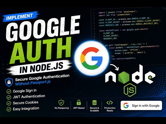 Google Authentication in Node.js | JWT + Cookies | MERN Stack 2026 #coding #live #software #job