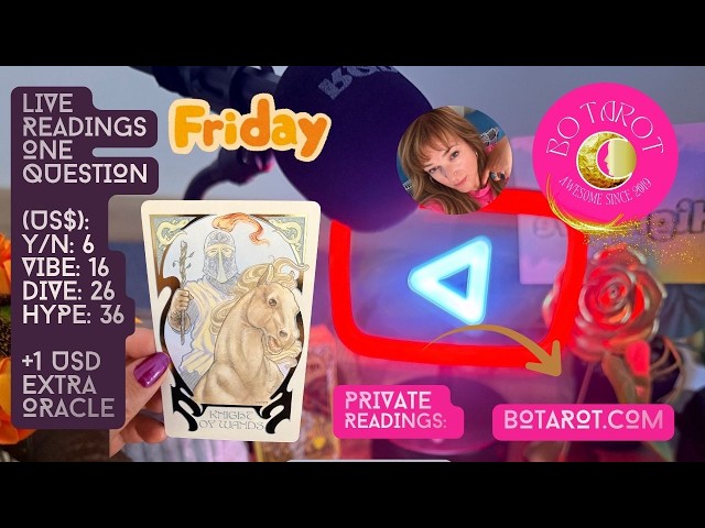 BOTarotReadings: Y/N + VIBE, DIVE, HYPE + Raffle