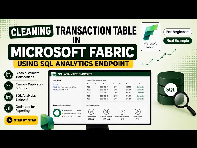 Data Cleaning in Microsoft Fabric | Data Analysis in Microsoft Fabric | Data Transformation