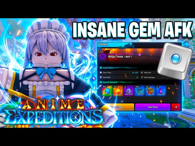 BEST Way To AFK THOUSANDS Of Gems, Gold & Evo Materials An Hour EASY In Anime Expeditions!