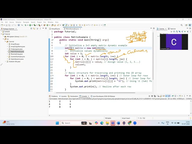 Java 2D Arrays:Think of it like a Grid!