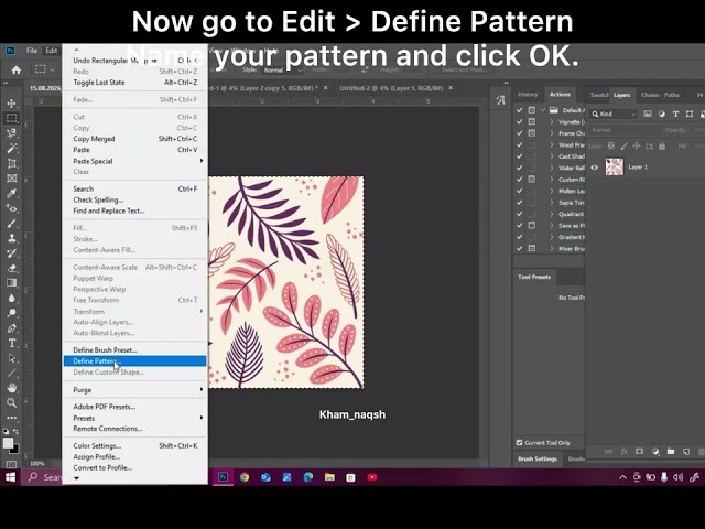 Create a Seamless Pattern in 30 Seconds | Photoshop Hack - No Drag & Drop!