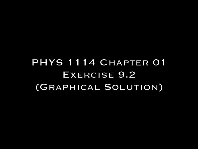 Phys 1114 ch1 ex9.2 (Graphical Solution)