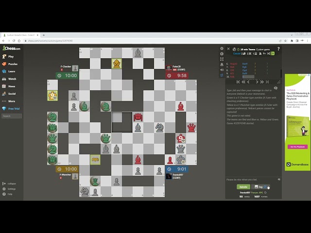 Chess.com custom variants overview