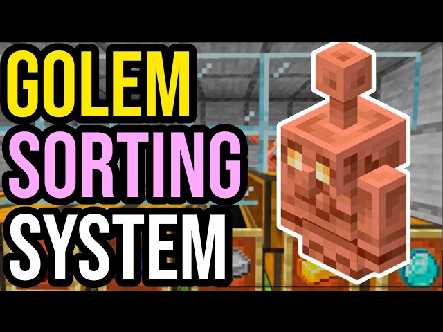 Easiest Copper Golem Sorting System In Minecraft Bedrock & Java!