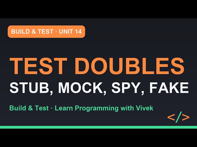 Build & Test: Test Doubles and Mockito | Unit 14
