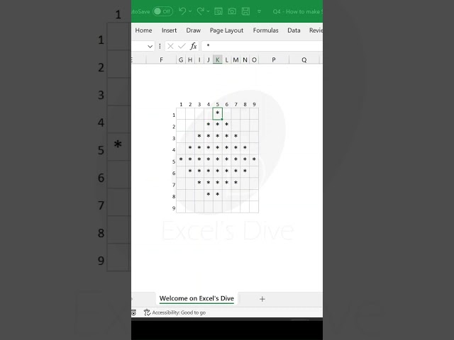 Star Diagram with Multi Loops on Excel VBA #excelsdive #exceldive