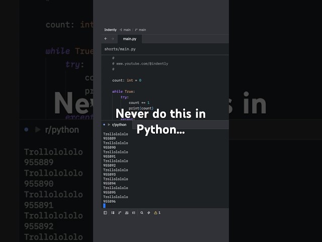 Never ever make THIS mistake in Python #learnpython #python #pythonprogramming