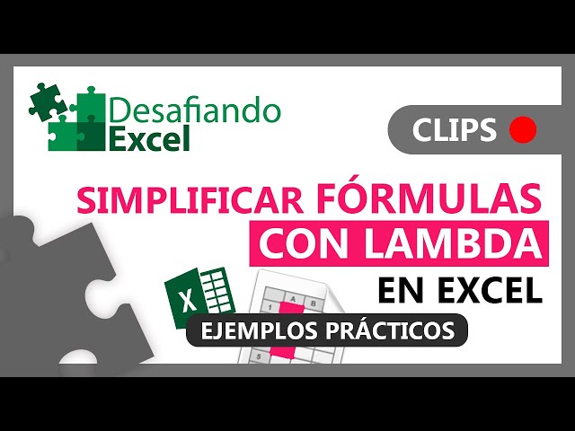 SIMPLIFICAR FÓRMULAS con LAMBDA en Excel | Clips de Excel #58