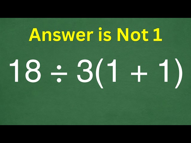 This Easy Math Problem Has Everyone Confused!