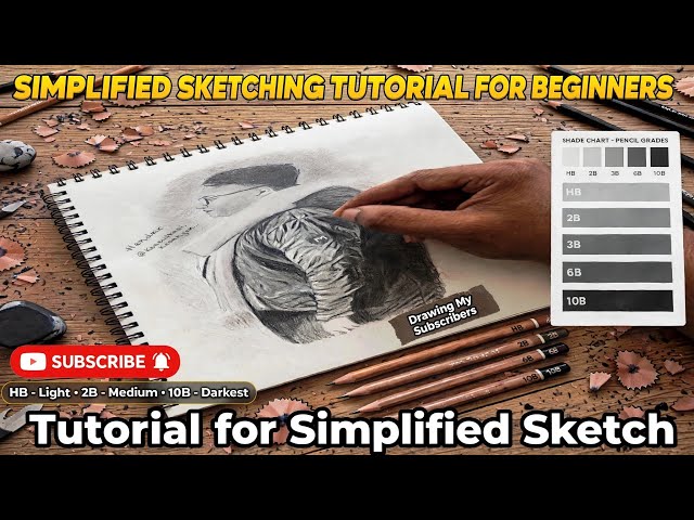 Tutorial for Beginners - Drawing My Subscriber Simplified Sketching Tutorial for Beginners 