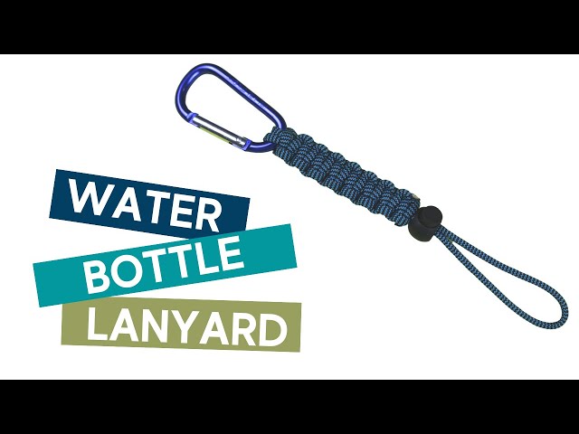 HOW TO MAKE A PARACORD WATER BOTTLE LANYARD TUTORIAL //  cobra paracord weave, easy tutorial