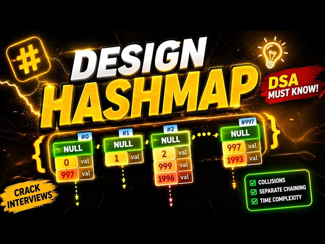 Design a hashmap Problem | hashmap problem 🔥