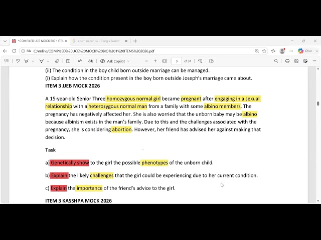S.4 BIOLOGY REVISION SESSION - ITEM APPROACH | JJEB | KASSHPA - MOCKS COLLECTION