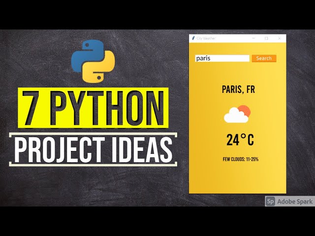 Python project ideas  - beginners and intermediate Python projects