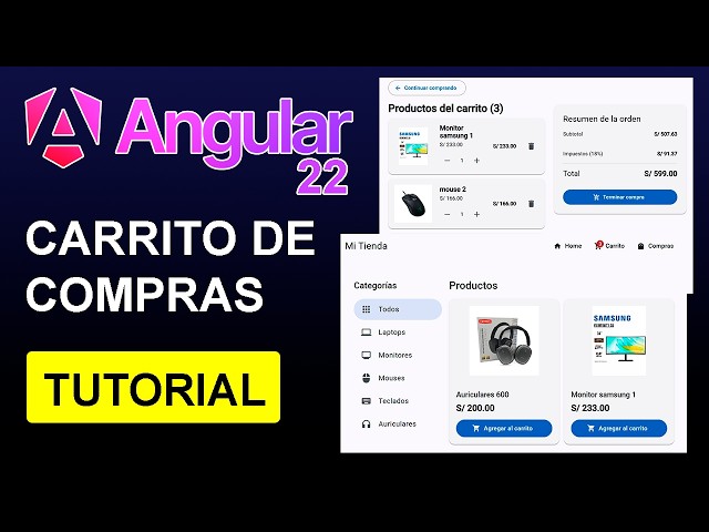 Carrito de compras en Angular 22 | ASP.NET Core Web API