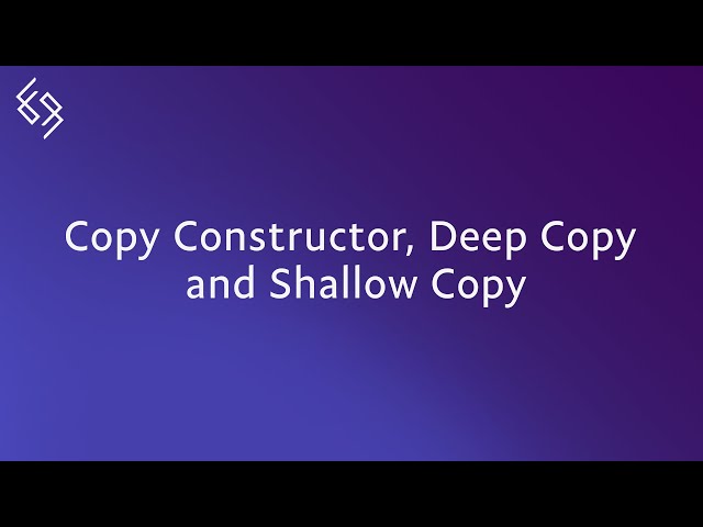 OOP - Copy Constructor, Deep Copying, and Shallow Copying | First Bench Boys