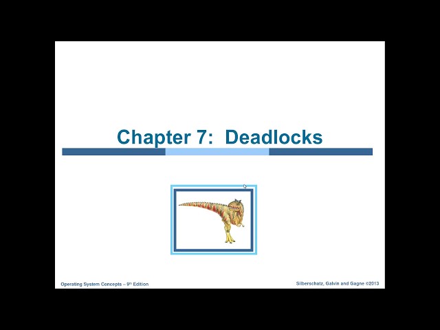 انظمة التشغيل-42: الفصل السابع (الجزء الاول) مفهوم ال deadlock وطرق التعامل معه