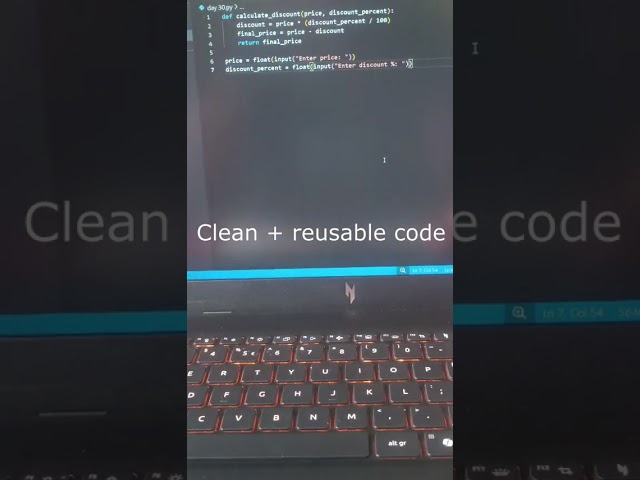 I Built My First Python Function Project | Day 30