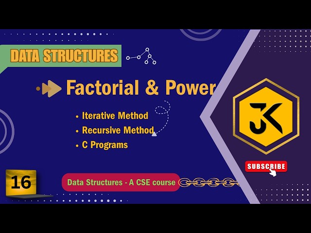 16 Factorial & Power of a Number: Iterative vs Recursive Approaches in C 🔢💻 #dsa #cprogramming