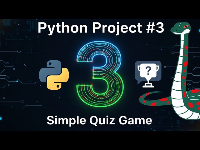 SIMPLE QUIZ GAME - Project #3 | Python for Beginners #python #pythonprogramming #code