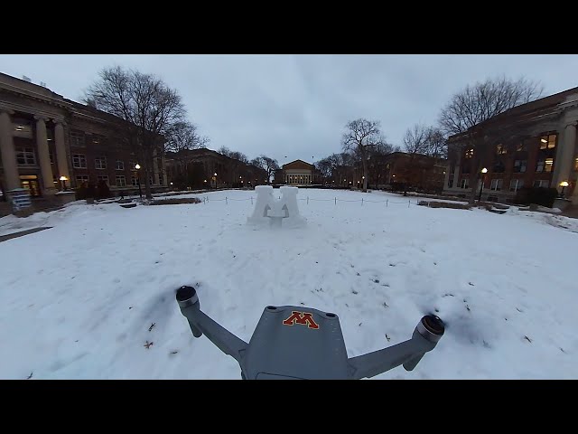 360 Flight with UMN Ice Statue (4)