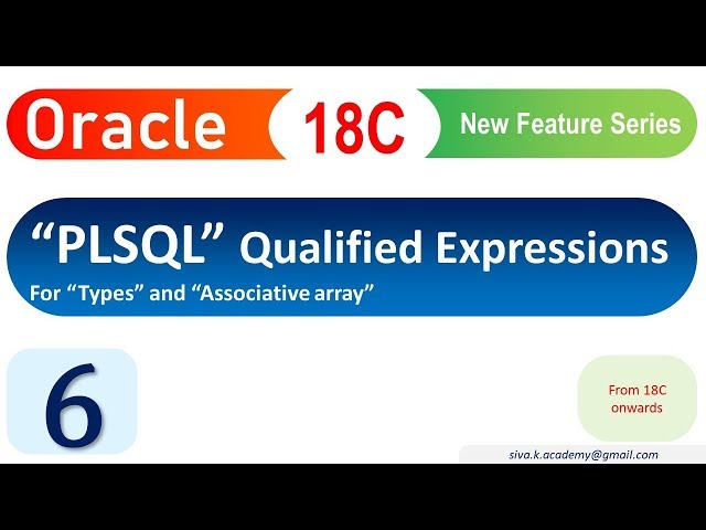 Oracle 18C New Feature : PLSQL Qualified expression