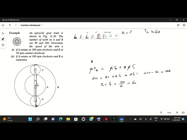 Gear train // Numerical Problem: 05 // epycyclic gear train with  arm