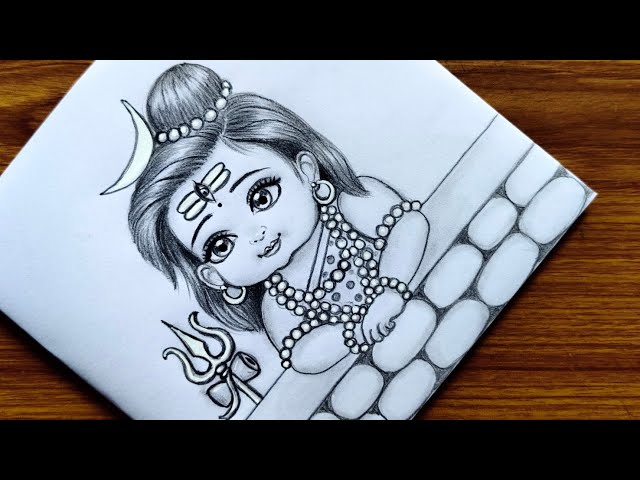Mahadev drawing easy | Lord shiva outline pencil drawing tutorial | God drawing | Drawing pictures