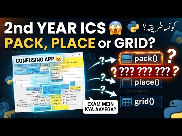 Tkinter pack(), place() & grid() Geometry Managers Explained | Python GUI Tutorial for Beginners