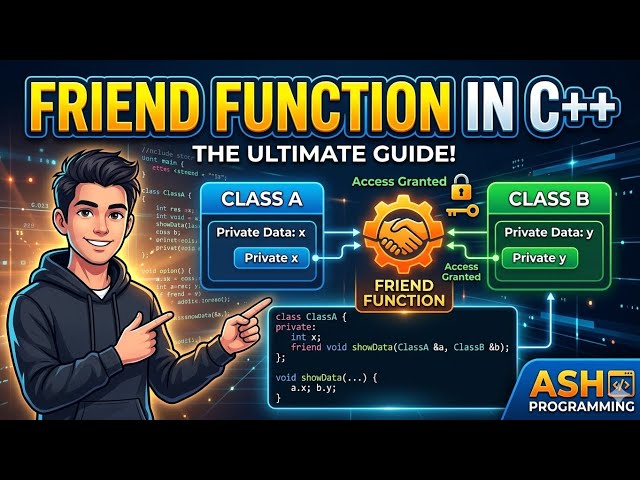 Frined Function C++ 🌟#coding coding #programmingloop #cplusplus #python #learnprogramming #youtube