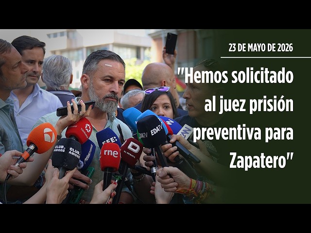 Santiago Abascal: "We have requested provisional detention for Zapatero from the judge"