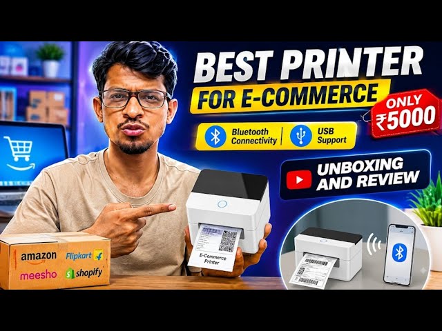 Best Printer for E-Commerce Under ₹5000 🔥 Bluetooth + USB | Unboxing & Honest Review