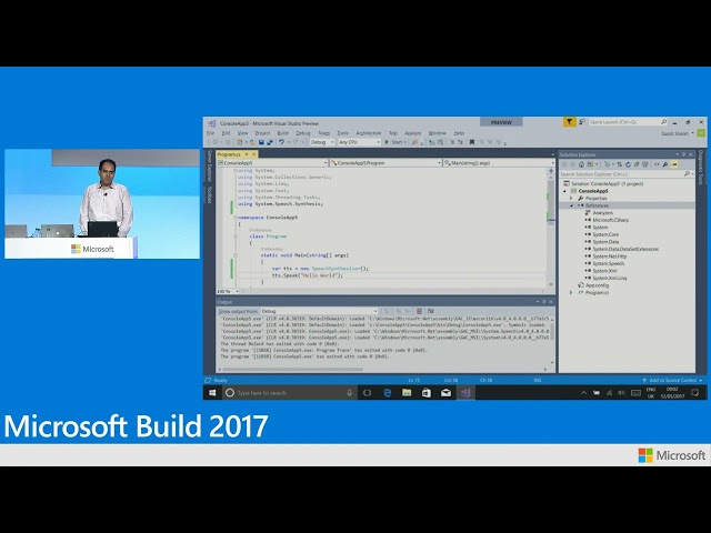 How a Blind Developer Uses Visual Studio (Microsoft Build 2017)