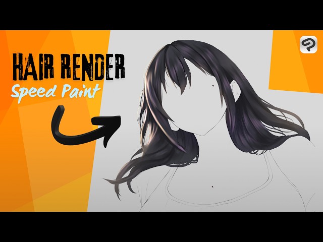 How I Render Hair | Anime Digital Art | Speed Paint Clip Studio Paint