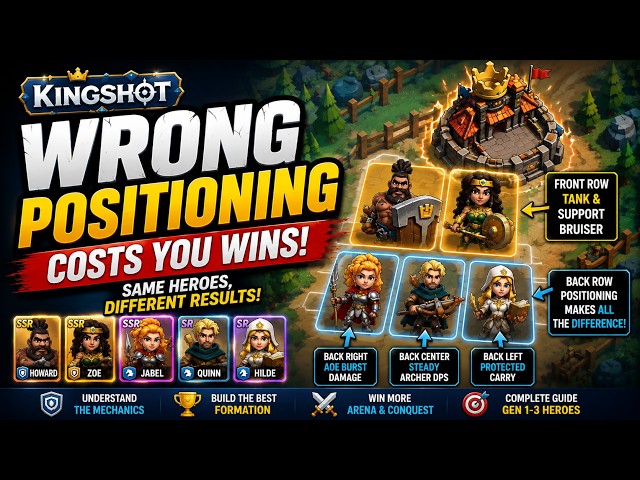 Kingshot Arena Guide: BEST Hero Positioning (Win More With the SAME Heroes!)