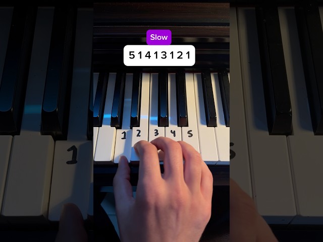 Speed up this simple melody and sound like a pro #piano #tutorial #pianotutorial #trythis #learn