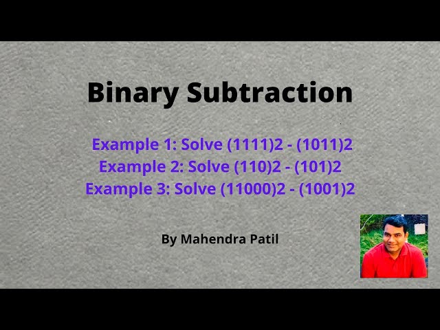 Binary Subtraction