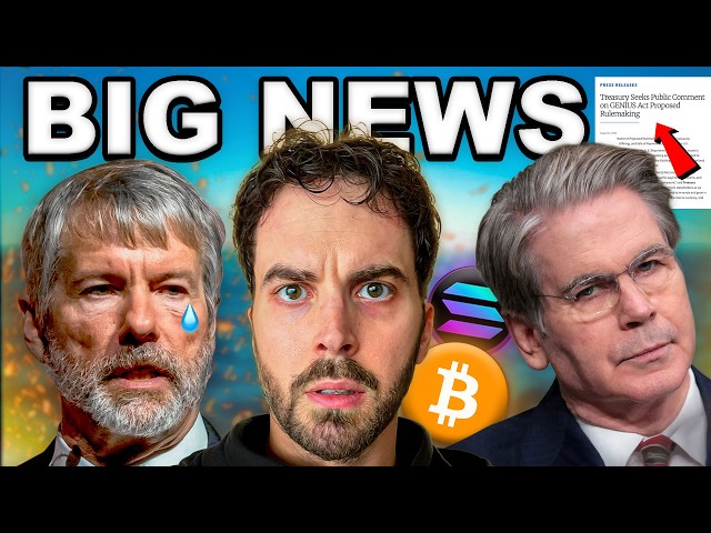 BREAKING: Treasury Secretary Announces Big Crypto News - Saylor Confronted About Bitcoin Crash