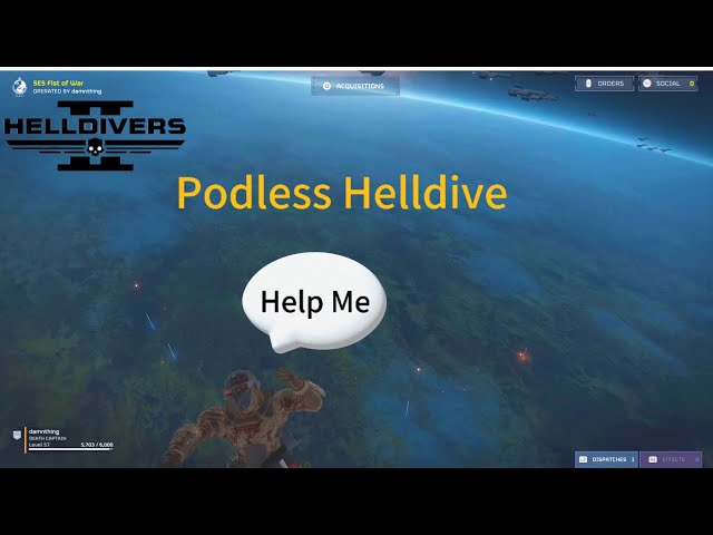 HELLDIVERS 2 Podless Helldive #helldivers2 #gaming #helldivers #funnymoments