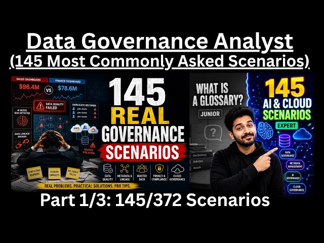 Data Governance Analyst Scenarios (Part 1/3): 145 Data Governance Scenarios Most Asked in Interviews