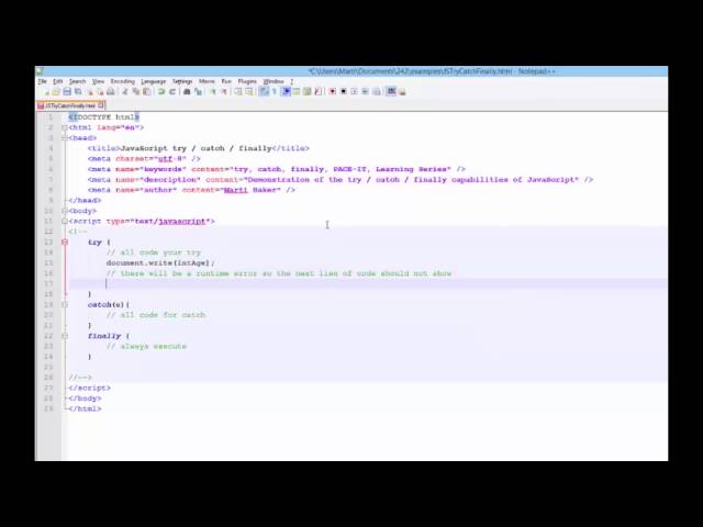 Javascript Learning Series: Try Catch Finally
