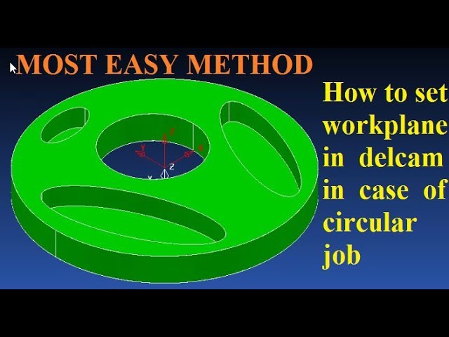 Delcam programming in Hindi (2)  How to set workplane in delcam in case of circular job