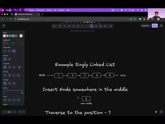 How to insert a new node in the middle of a singly linked list