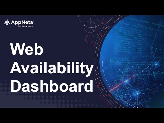 Introducing the Web App Availability Dashboard in AppNeta Classic