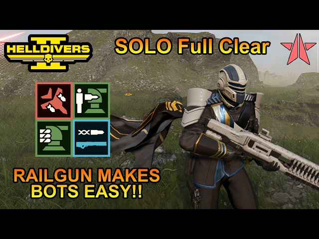 Helldivers 2 | Railgun Absolutely *DEMOLISHES* Automatons!! (Solo Max Difficulty) (No Deaths)