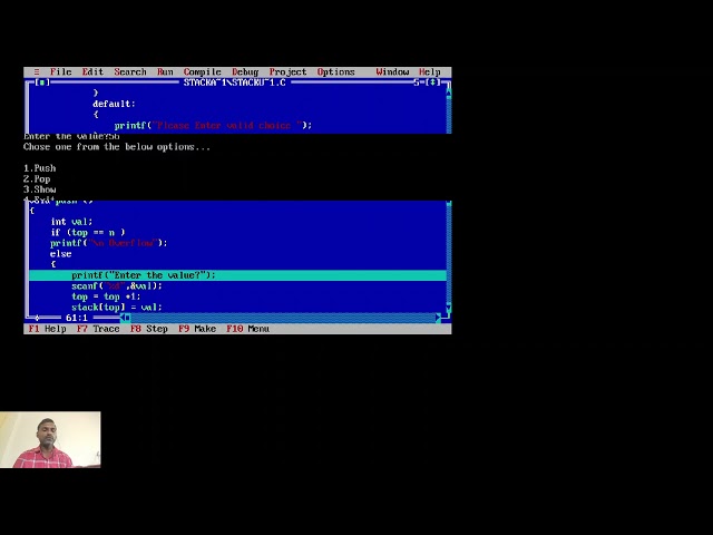 Stack Using Array Implementation