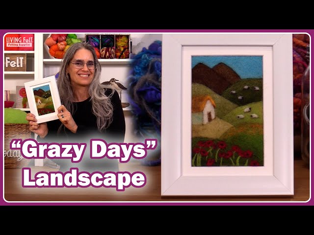 How to Needle Felt a Simple Landscape: 2D Beginner-Friendly Needle Felting Tutorial #livingfelt