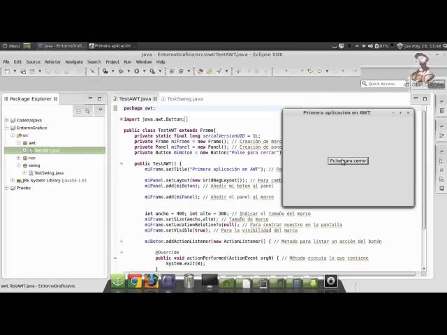 Aprende a programar en Java: Entorno Grafico. awt, swing y run